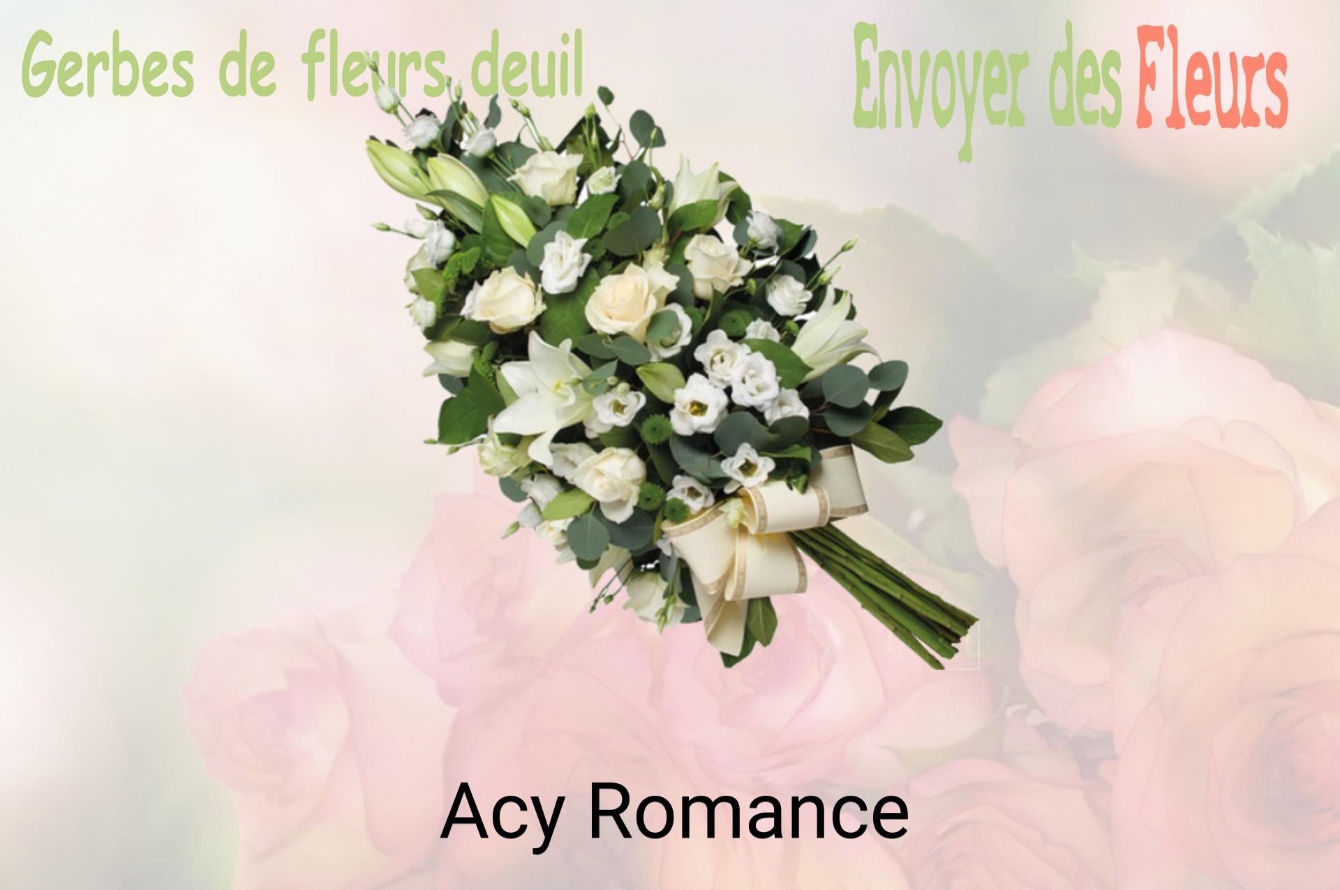 Gerbe de fleurs de deuil livrée à Acy-Romance